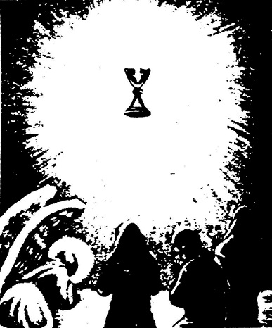 The Angel of Fatima teaches the children how to adore Jesus